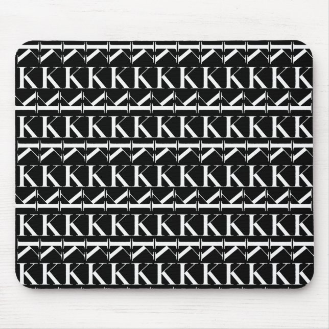 Monogram Initial Letter K Mouse Pad (Front)