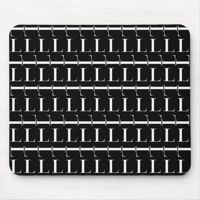 Monogram Initial Letter L Mouse Pad (Front)