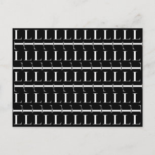 Monogram Initial Letter L Postcard