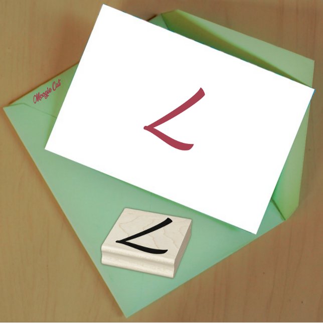 Monogram Initial Letter L Rubber Stamp (Creator Uploaded)