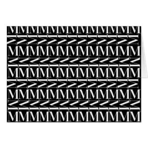 Monogram Initial Letter M