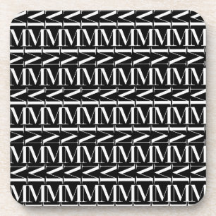 Monogram Initial Letter M Coaster