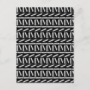 Monogram Initial Letter M Postcard