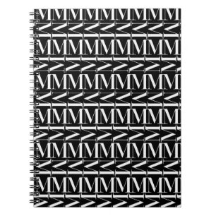 Monogram Initial Letter M Spiral Notebook