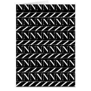 Monogram Initial Letter N