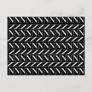 Monogram Initial Letter N Postcard
