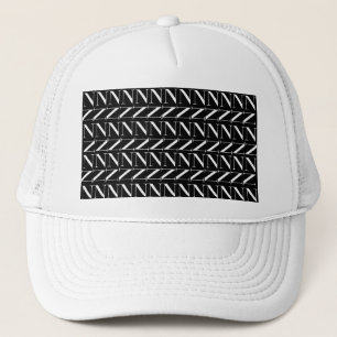 Monogram Initial Letter N Trucker Hat