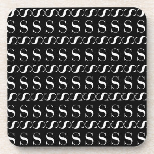 Monogram Initial Letter S, Choose Background Color Coaster