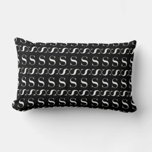 Monogram Initial Letter S Lumbar Cushion