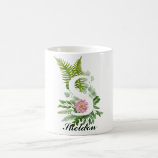 Monogram Initial Letter S | Modern Custom Name Coffee Mug