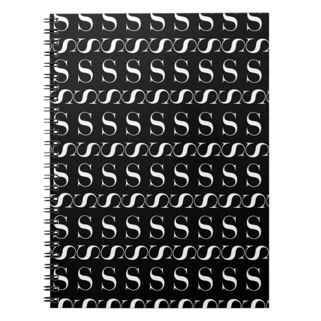 Monogram Initial Letter S Spiral Notebook (Front)