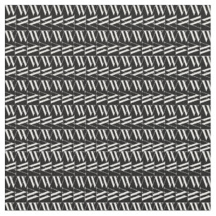 Monogram Initial Letter W, Choose Background Fabric