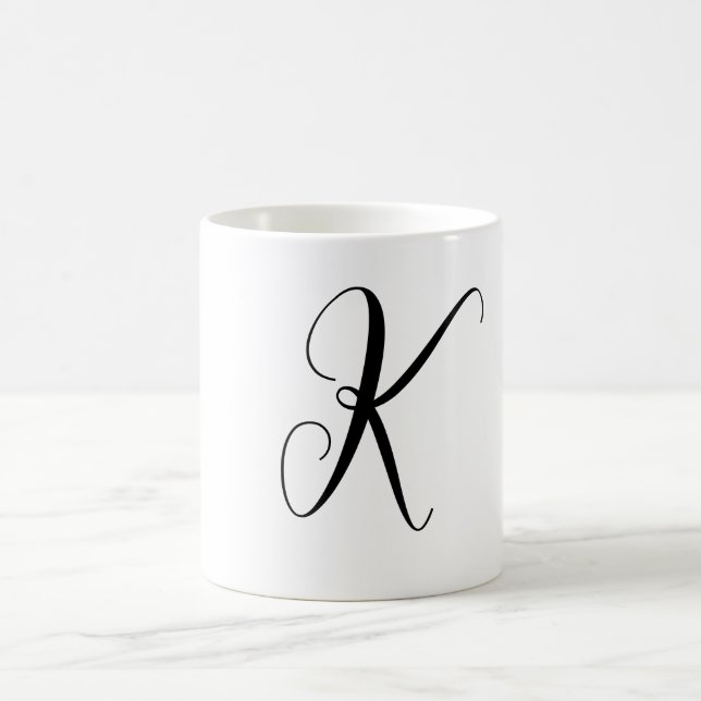 Monogram Initial Letter Wedding Gift Party Favour Coffee Mug (Center)