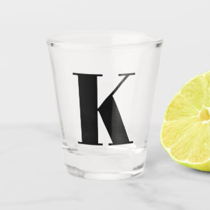 Monogram Initial Letter Wedding Gift Party Favour Shot Glass