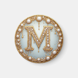 Monogram Initial M Gift For Girlfriend Magnet