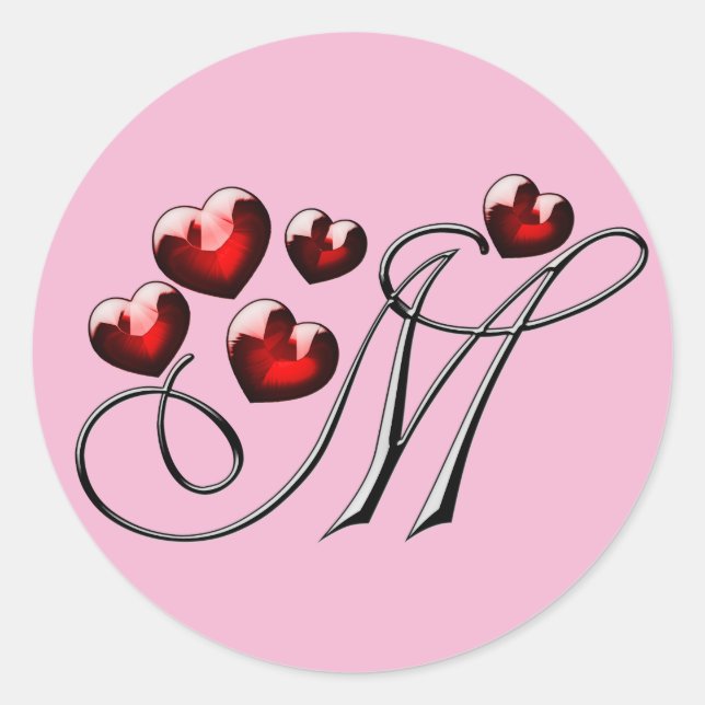 monogram initial M stickers (Front)