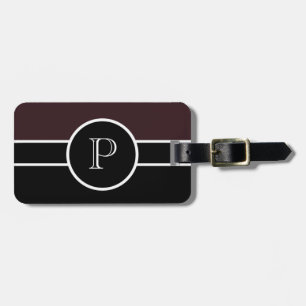Monogram Initial Modern Chic Travel Professional Luggage Tag