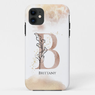Monogram Initial Modern Letter B Boho Personalised Case-Mate iPhone Case