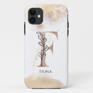 Monogram Initial Modern Letter F Boho Personalised Case-Mate iPhone Case