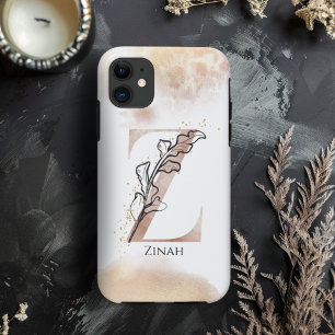 Monogram Initial Modern Letter Z Boho Personalised Case-Mate iPhone Case