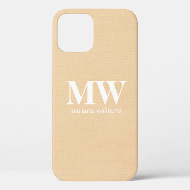 Monogram Initial Name Case-Mate iPhone Case (Back)