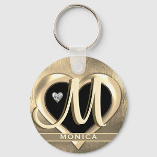 Monogram Initial Name Keychain