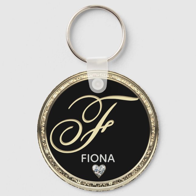 Monogram Initial Name Keychain (Front)