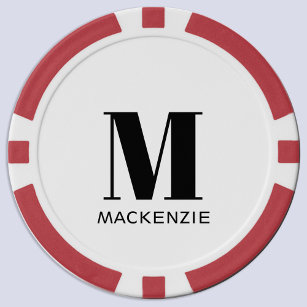 Monogram Initial Name Poker Chips