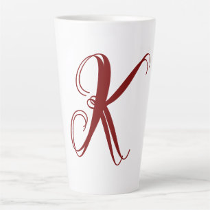 Monogram Initial Name Script Minimal Wedding Gift Latte Mug