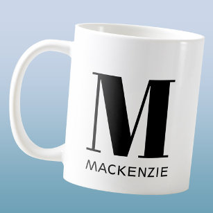 Monogram Initial Name Simple Coffee Mug