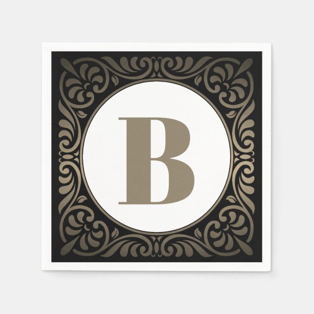 Monogram Initial Napkin (Front)