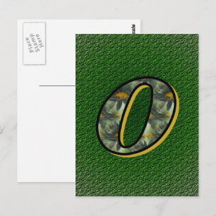 Monogram Initial O Daisies Flower Art Postcard