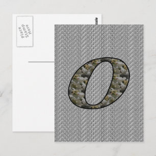 Monogram Initial O Hydrangea Flowers Postcard