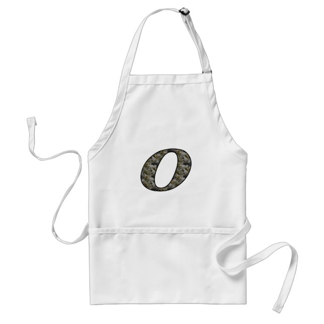Monogram Initial O Hydrangea Flowers Standard Apron (Front)