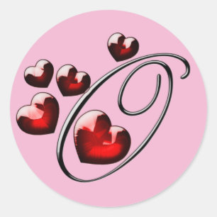 monogram initial O stickers