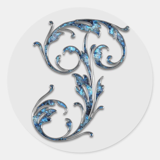 monogram initial P stickers (Front)