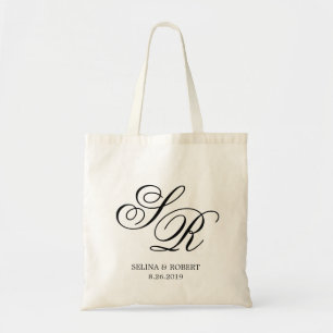 Monogram Initial personalised wedding welcome,gift Tote Bag