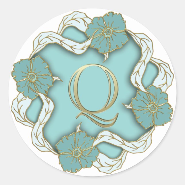 monogram initial Q stickers (Front)