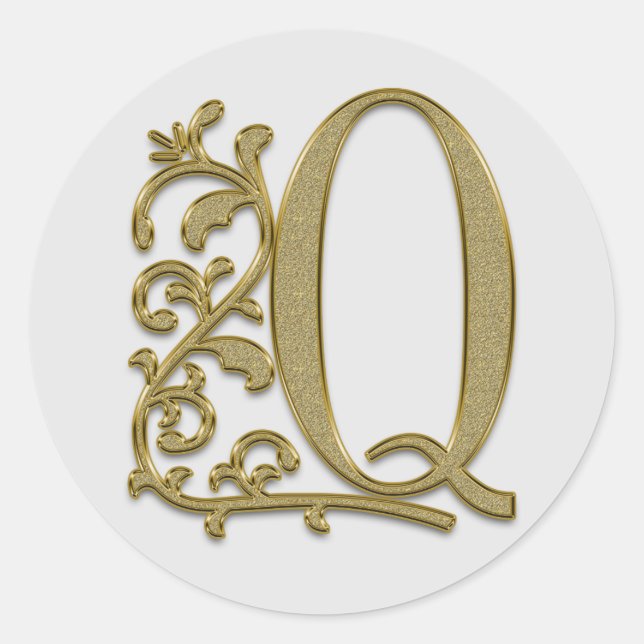 monogram initial Q stickers (Front)