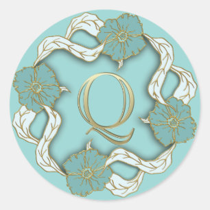 monogram initial Q stickers