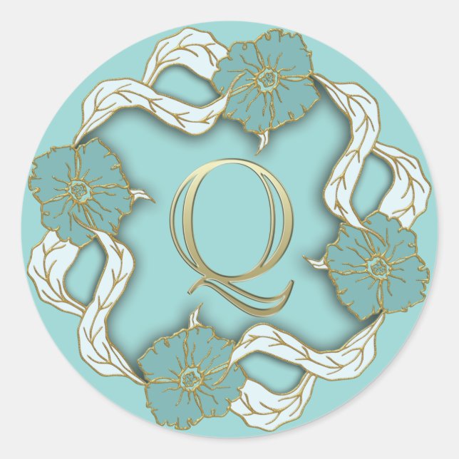 monogram initial Q stickers (Front)