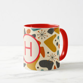 Monogram Initial Retro Gift Mug