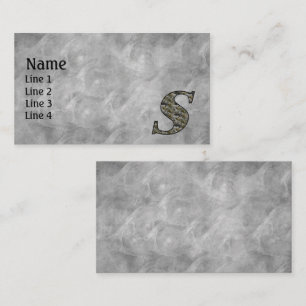 Monogram Initial S Hydrangea Flowers Business Card