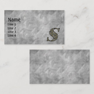 Monogram Initial S Hydrangea Flowers Business Card