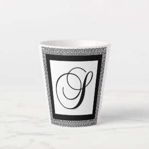 MONOGRAM INITIAL S LATTE MUG