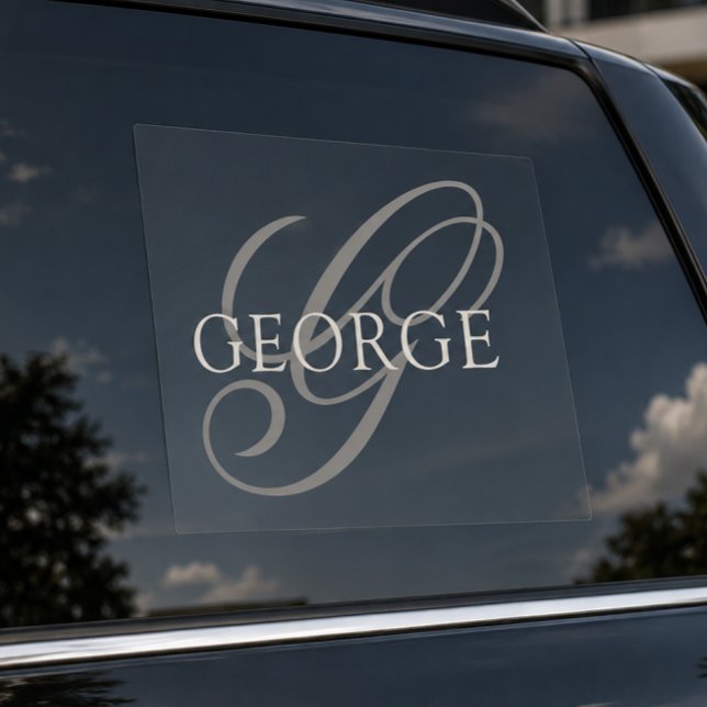 Monogram initial Script Car (Creator Uploaded)