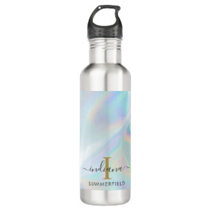 Monogram Initial Script Holographic Modern 710 Ml Water Bottle