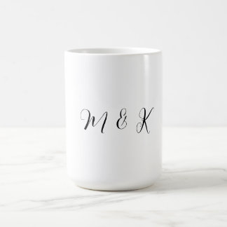 Monogram Initial Script Wedding Gift Party Favor Coffee Mug