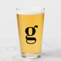 Monogram Initial Simple Beer