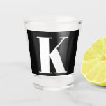 Monogram Initial Wedding Bridal Shower Gift Favour Shot Glass<br><div class="desc">Designed with custom monogram text template which you can edite and personalise!</div>